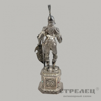 Серебряная скульптура «Рыцарь». Ханау, Германия, нач. 20 в. 